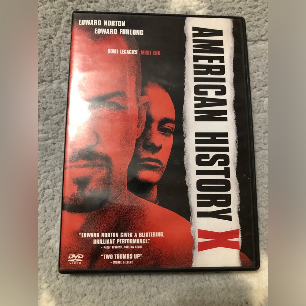 American History X DVD - Red & Black Cover